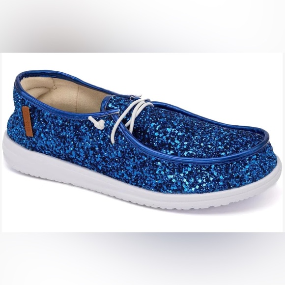 Corkys Shoes Corkys Electric Blue Glitter Kayak Boat Shoes Poshmark